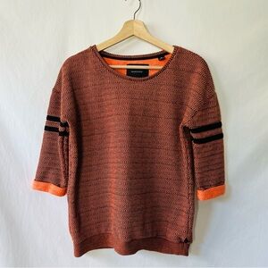 Scotch and Soda Maison Scotch Orange Patterned Sweatshirt
